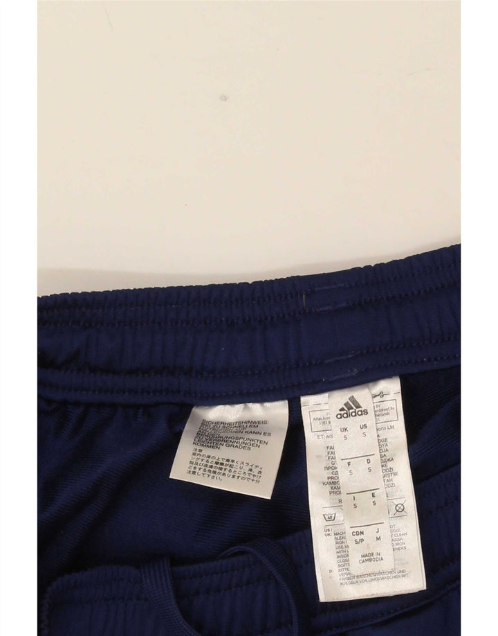 Calça de treino masculina Adidas pequena azul marinho poliéster