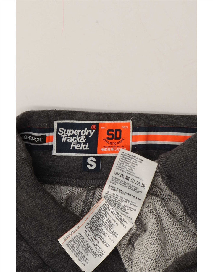 Superdry Mens Graphic Sport Shorts Pequeno Algodão Cinza