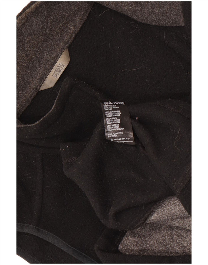 Marks & Spencer Womens Fleece Gilet UK 10 Pequeno Poliéster Preto