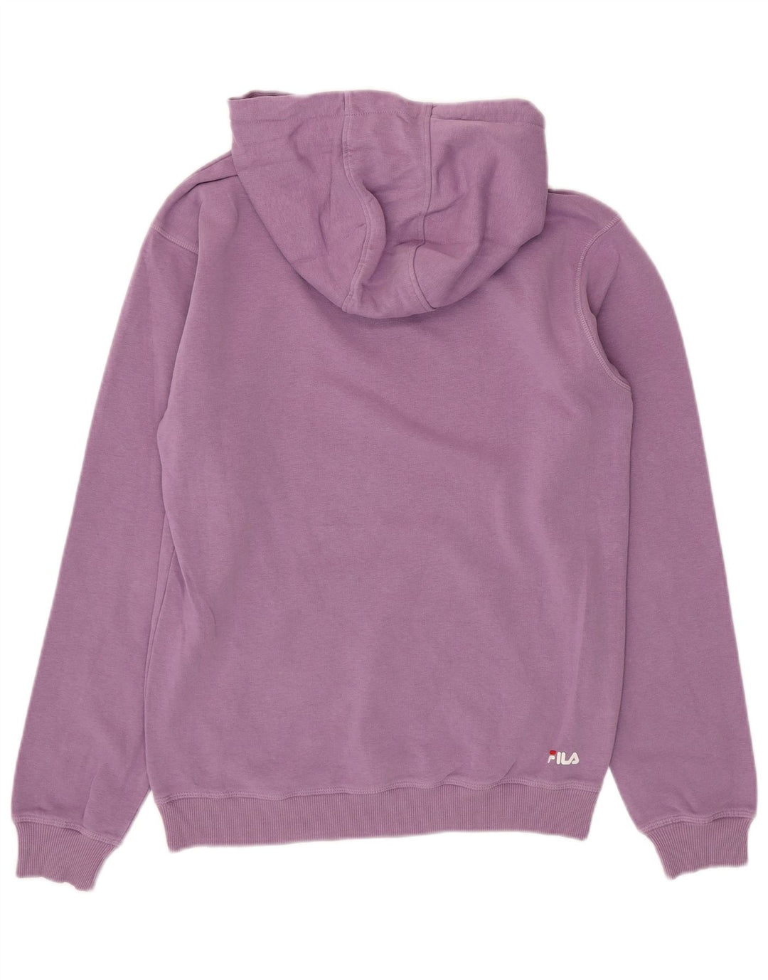 FILA Suéter com capuz gráfico masculino pequeno roxo