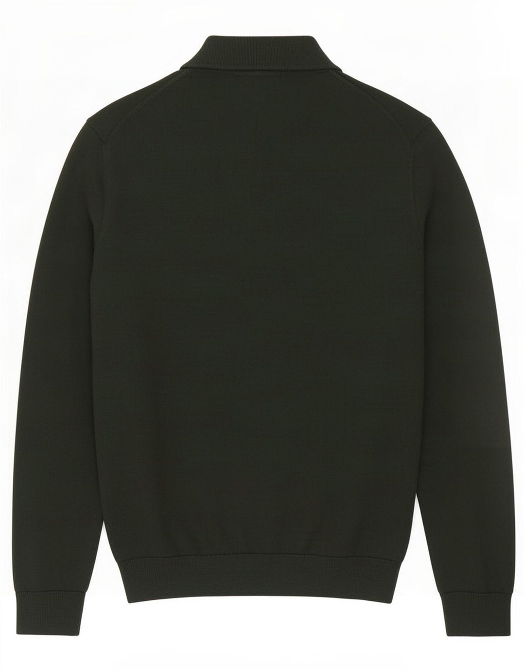 Suéter masculino Zara com gola polo e acrílico verde médio