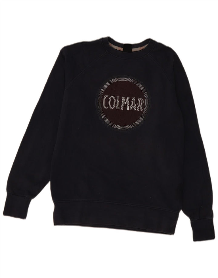 Colmar moletom masculino gráfico jumper pequeno azul marinho