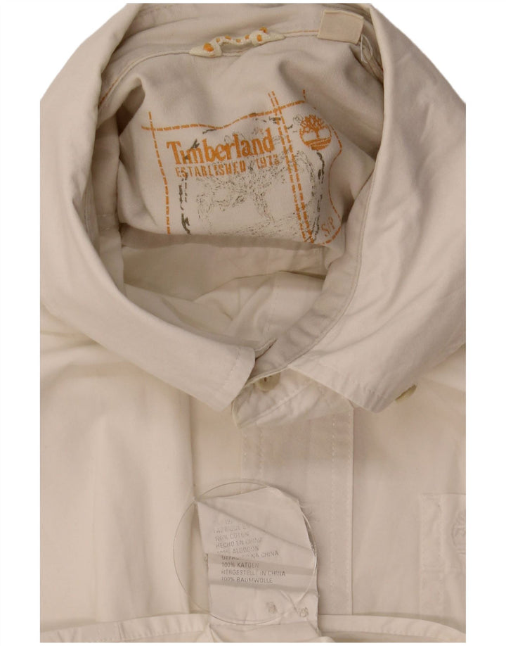 Camisa masculina Timberland médio algodão branco