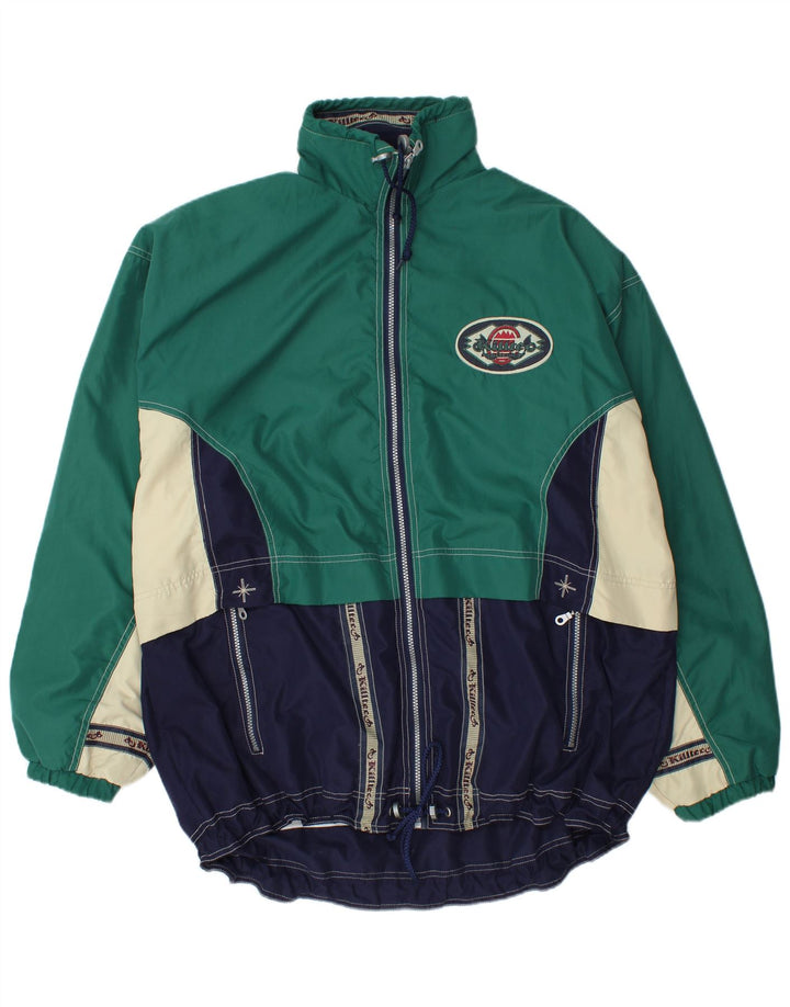 Poliéster verde Colorblock do revestimento superior do fato de treino dos homens de Killtec XL