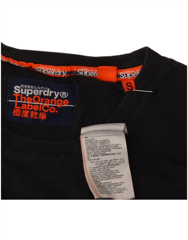 Camiseta masculina Superdry Top pequeno algodão preto