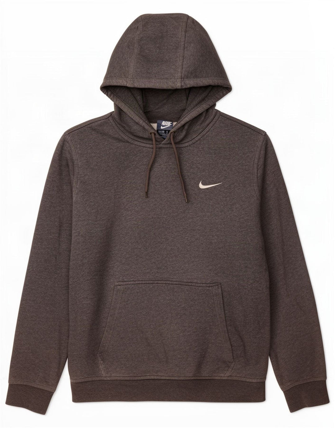 Nike Mens Hoodie Jumper Médio Algodão Cinza
