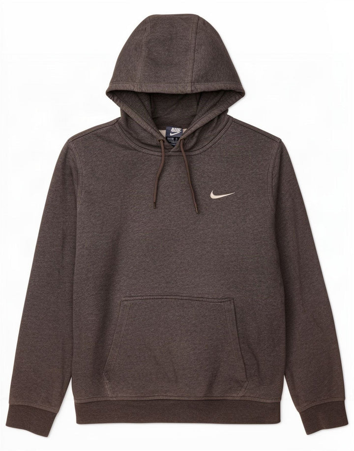 Nike Mens Hoodie Jumper Médio Algodão Cinza