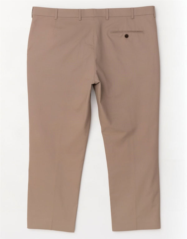 Calça chino masculina Marks & Spencer sob medida e corte reto W40 L25 cinza