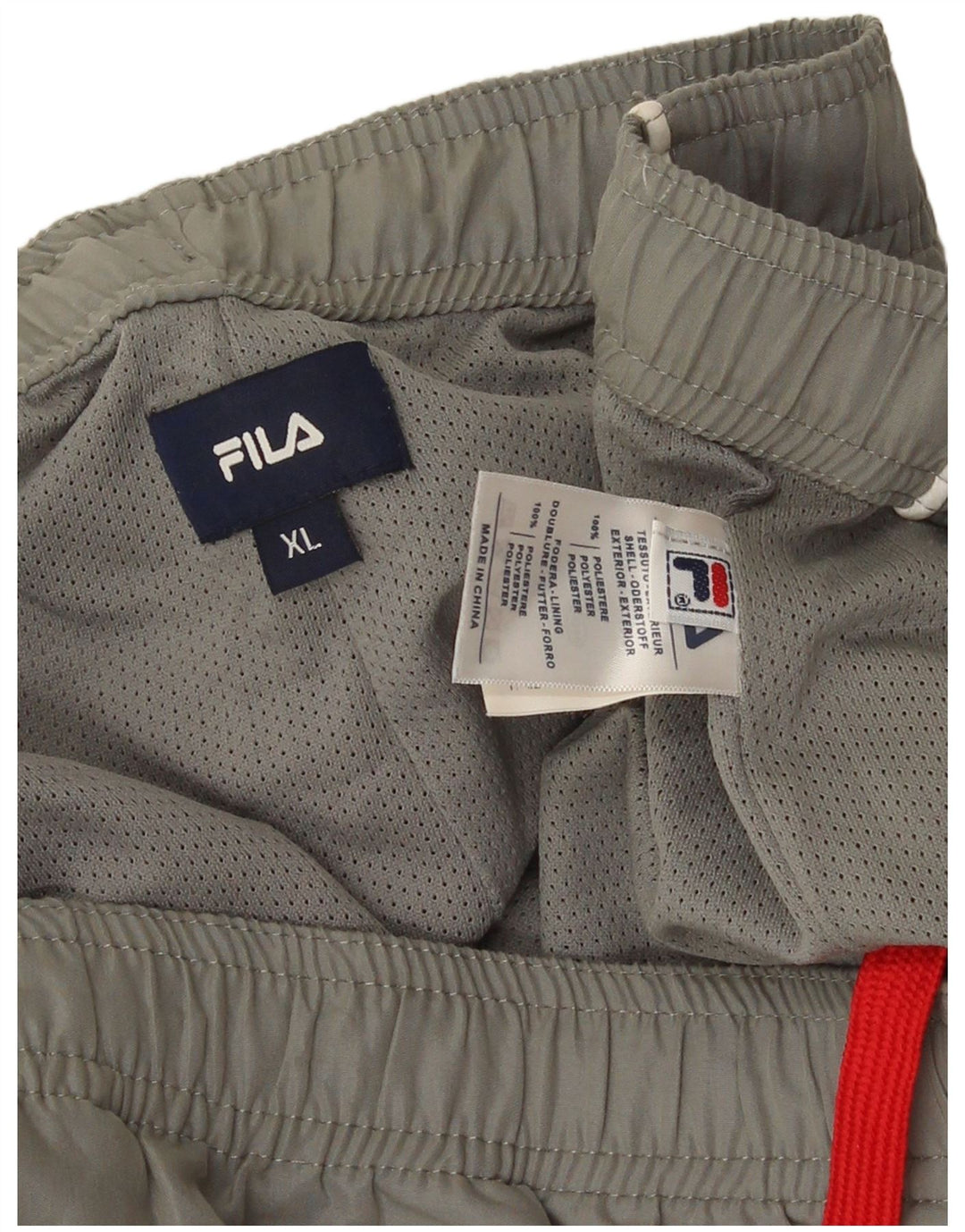 Fila Mens Graphic Capri Calças de treino XL cinza poliéster