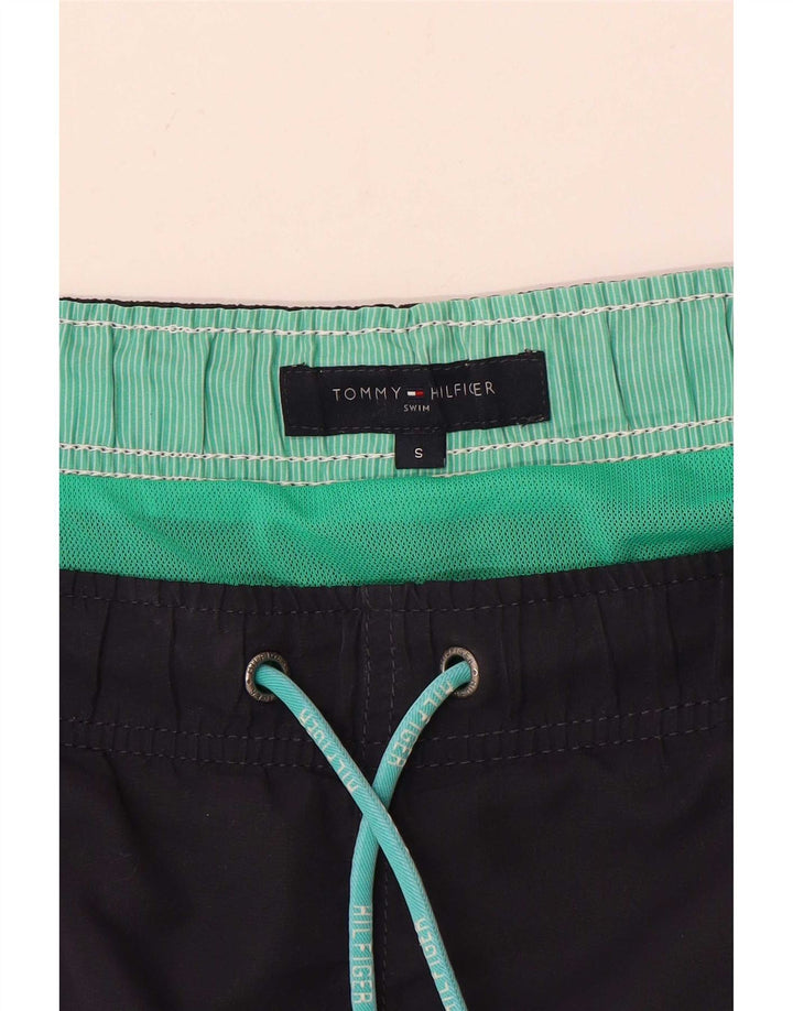 Shorts de natação masculino Tommy Hilfiger pequeno azul marinho