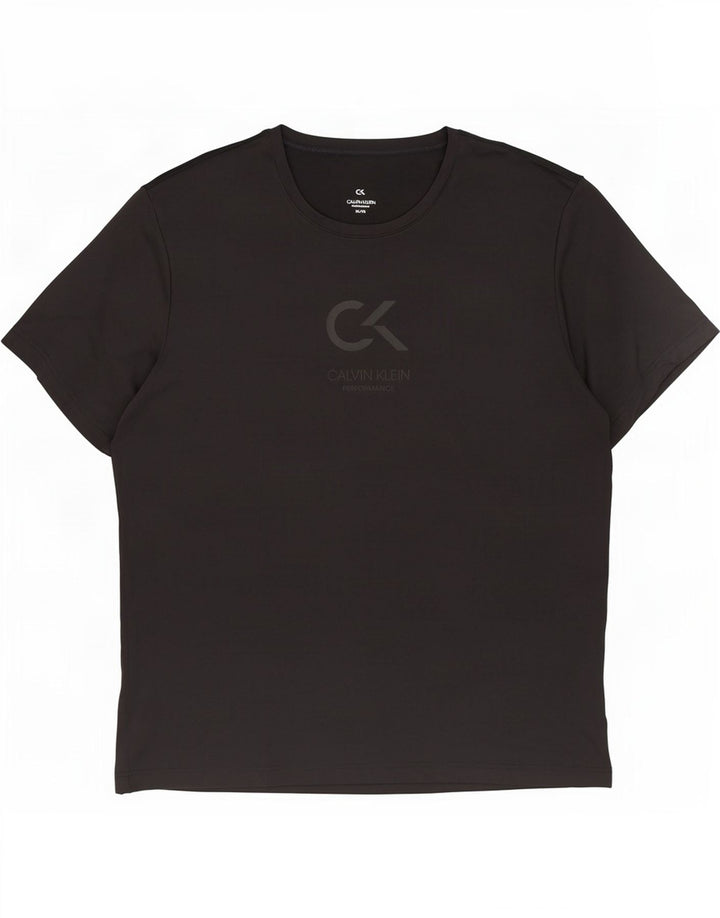 Camiseta masculina Calvin Klein com estampa gráfica XL preto poliéster