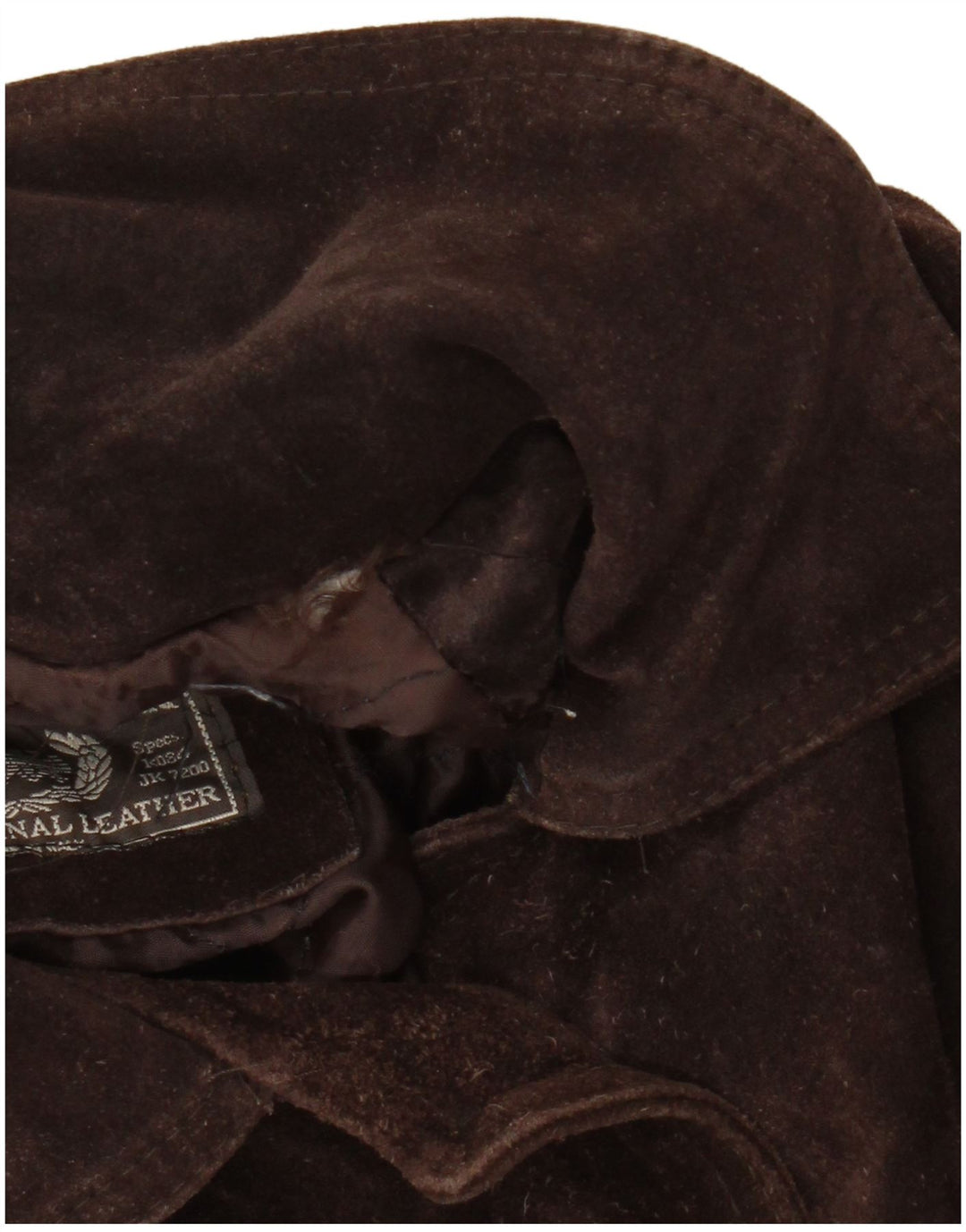 Sobretudo feminino vintage de camurça grande UK 20 2XL marrom
