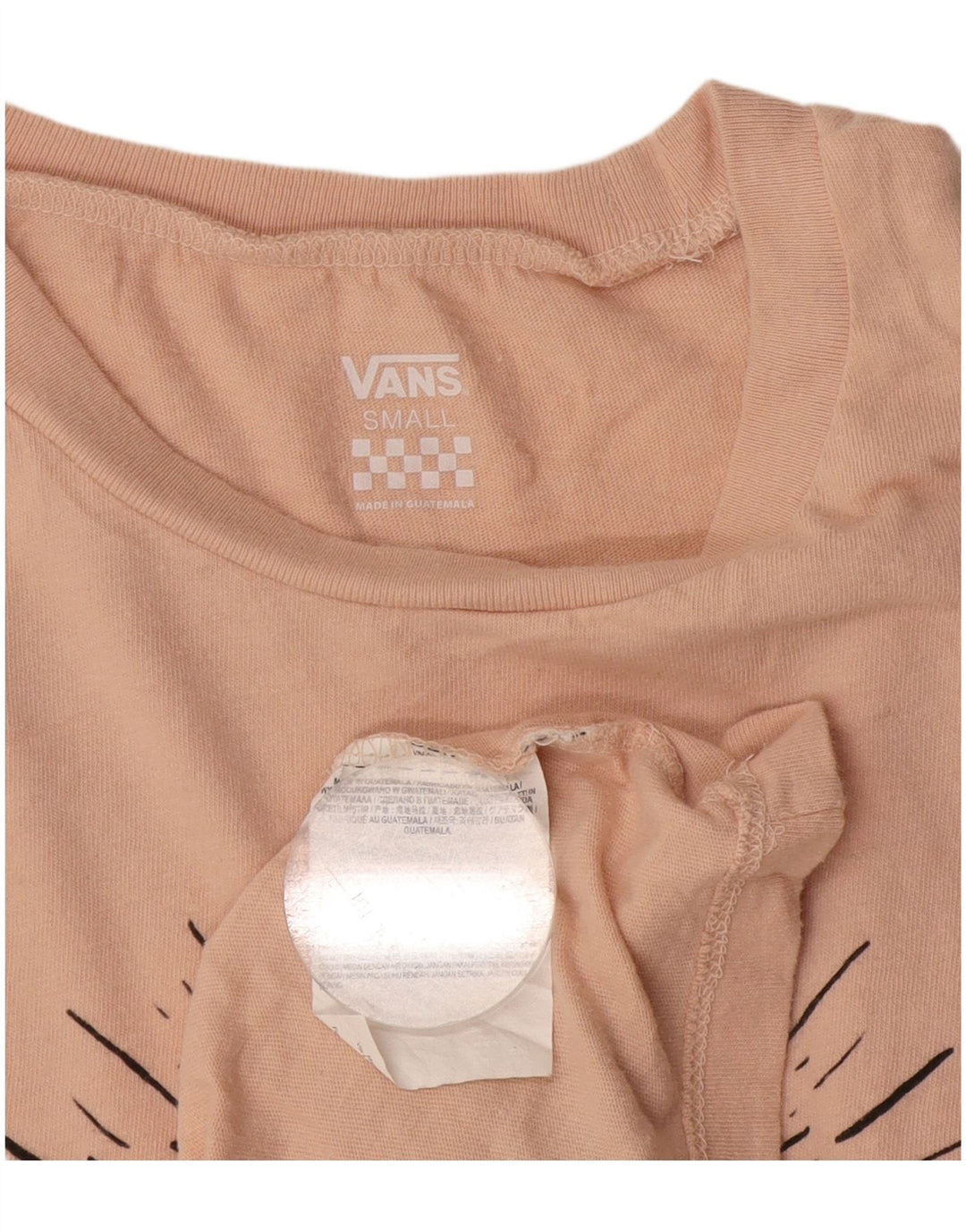 Camiseta feminina VANS com estampa gráfica UK 10 pequeno algodão rosa