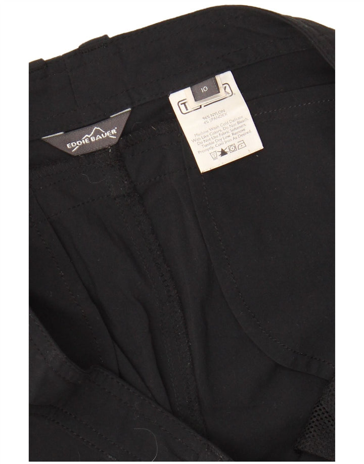 Calça capri feminina EDDIE BAUER reta US 10 grande W30 L21 preta