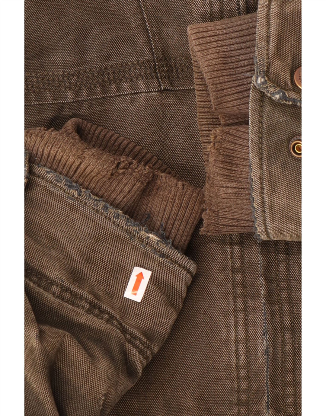 Jaqueta corta-vento masculina Timberland com capuz UK 44 2XL algodão marrom