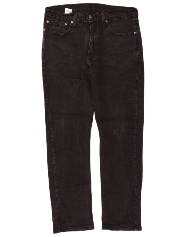 Levi's Mens Slim Jeans W34 L30 Algodão Preto