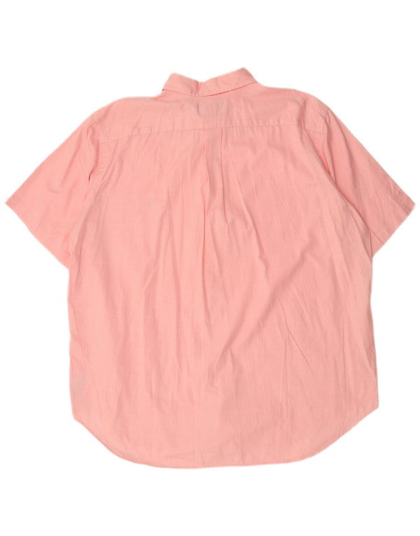 Polo Ralph Lauren Camisa masculina grande de manga curta clássica XL algodão rosa