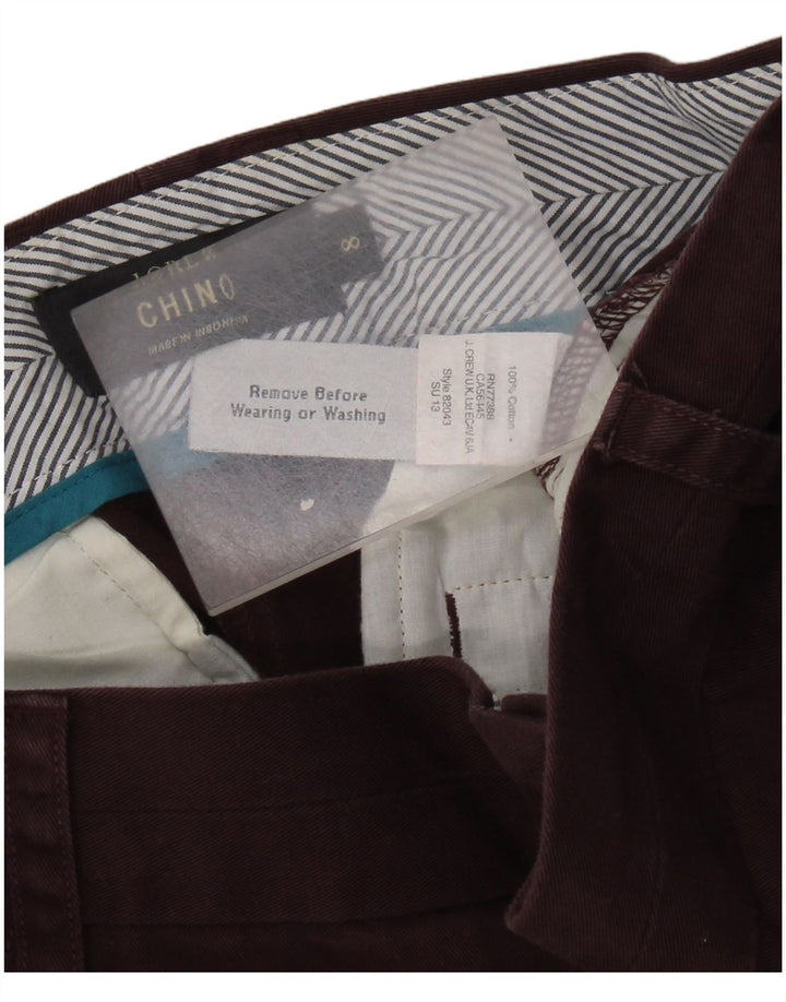 Shorts Chino feminino J. CREW EUA 8 médio W32 algodão marrom