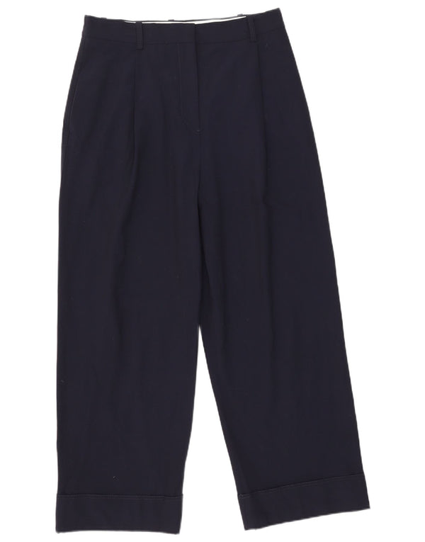 Zara Calça Chino Feminina Pegged Médio W30 L26 Azul Marinho