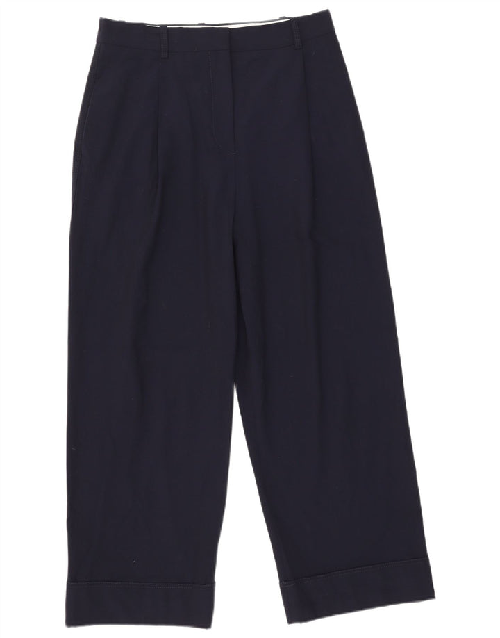 Zara Calça Chino Feminina Pegged Médio W30 L26 Azul Marinho