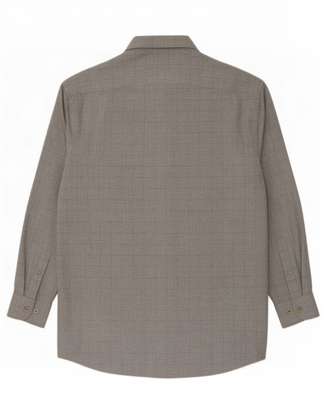 Camisa alta masculina Massimo Dutti tamanho 42 viscose xadrez cinza grande
