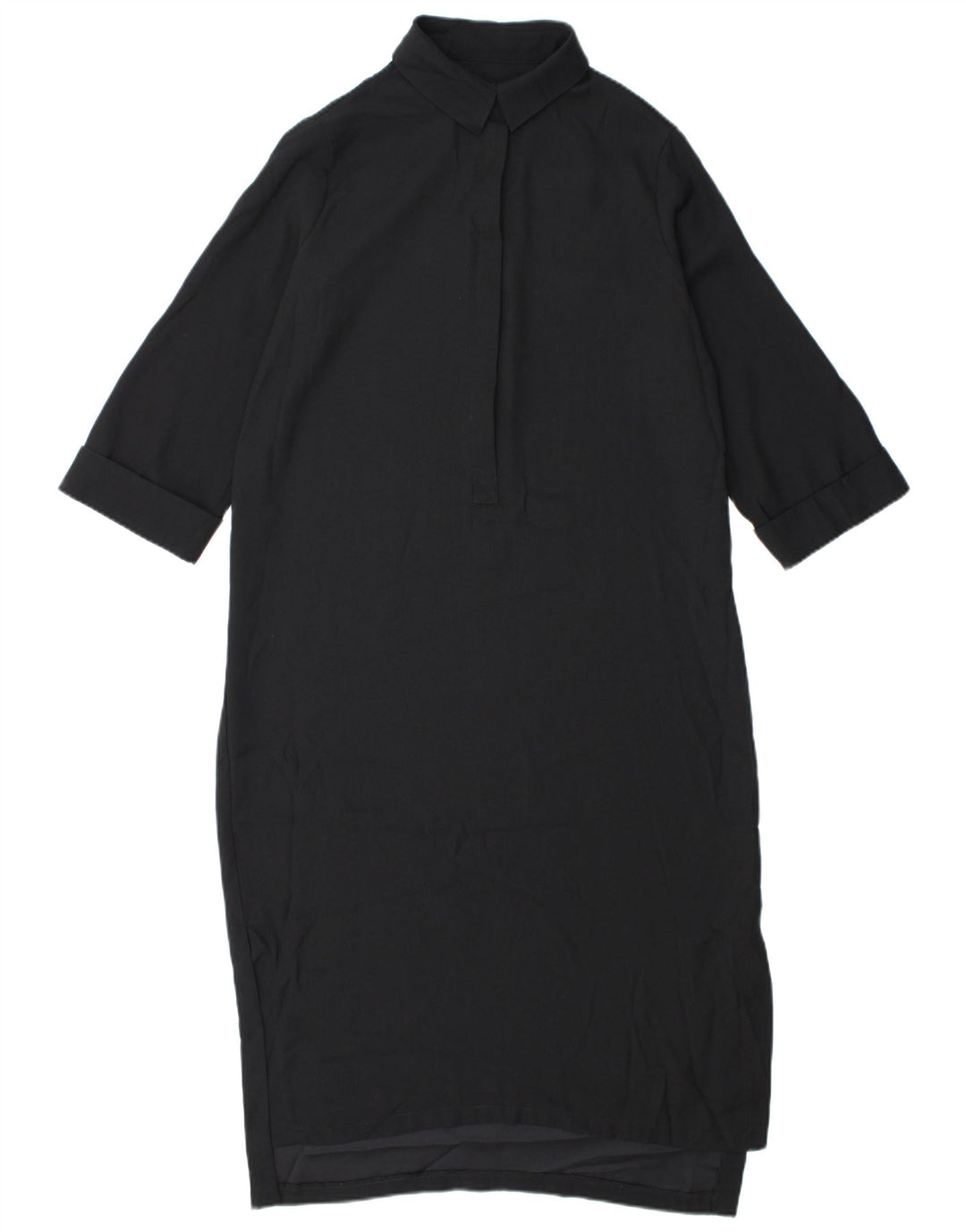 Vestido camisa feminino regular MARKS & SPENCER Reino Unido 12 médio preto