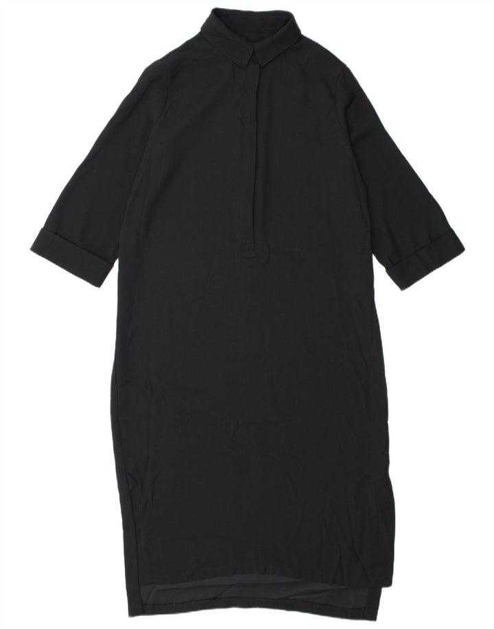 Vestido camisa feminino regular MARKS & SPENCER Reino Unido 12 médio preto