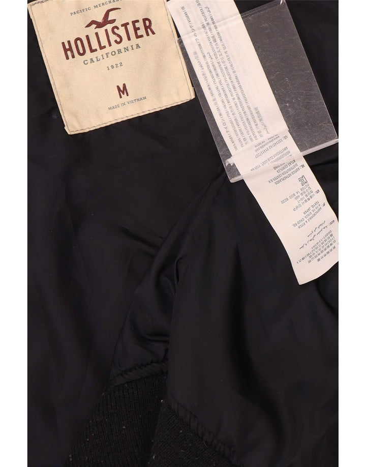 Jaqueta bomber masculina Hollister UK 38 poliéster azul marinho médio
