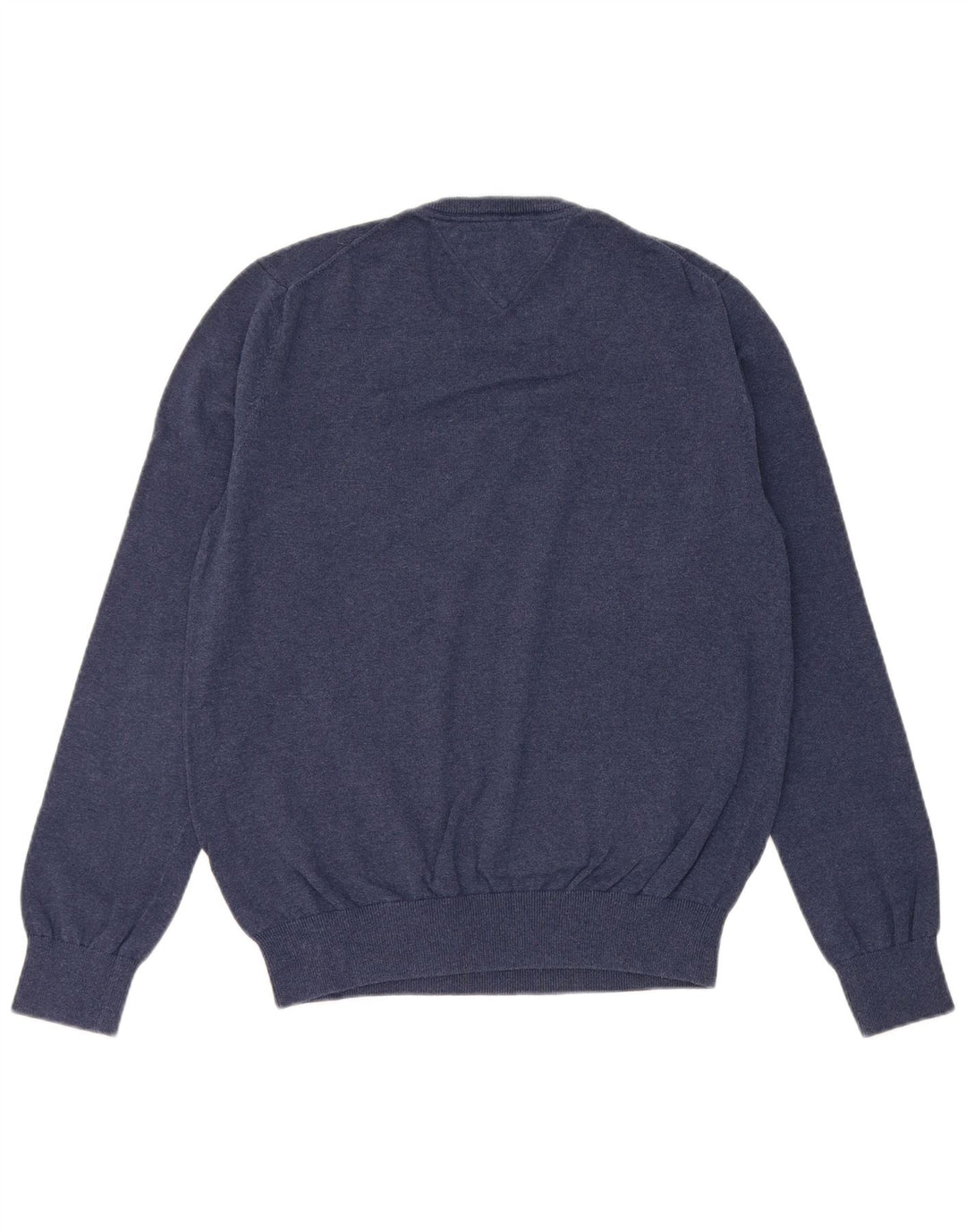 Suéter masculino Tommy Hilfiger com gola redonda, algodão azul marinho médio
