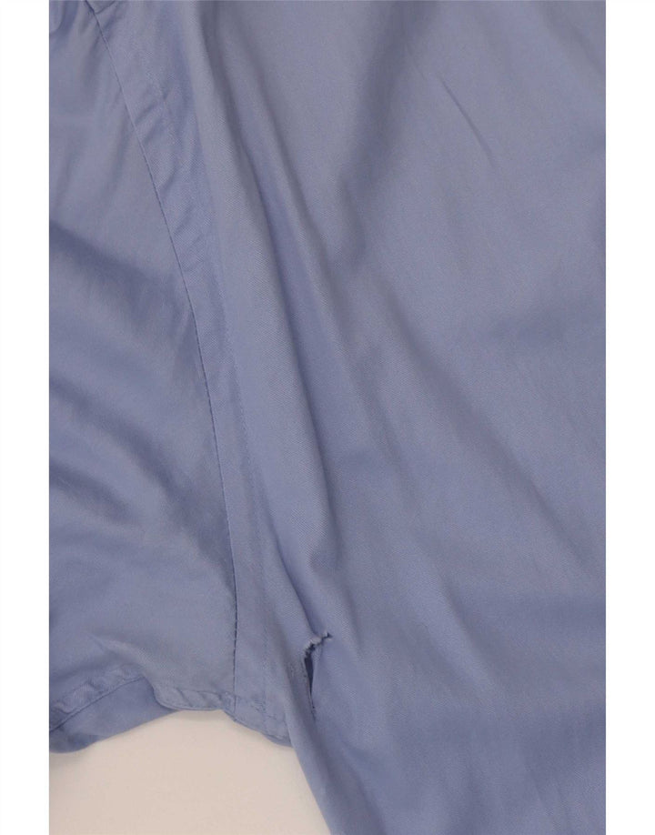 Camisa masculina Michael Kors tamanho 16 1/2 grande algodão azul