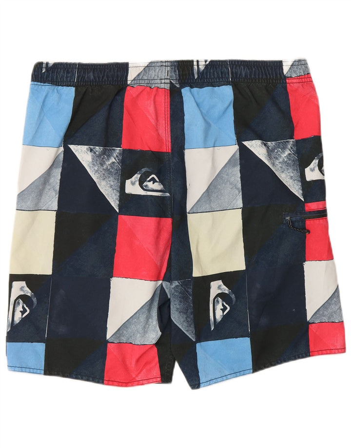 Shorts de natação masculino gráfico QUIKSILVER médio multicolorido geométrico