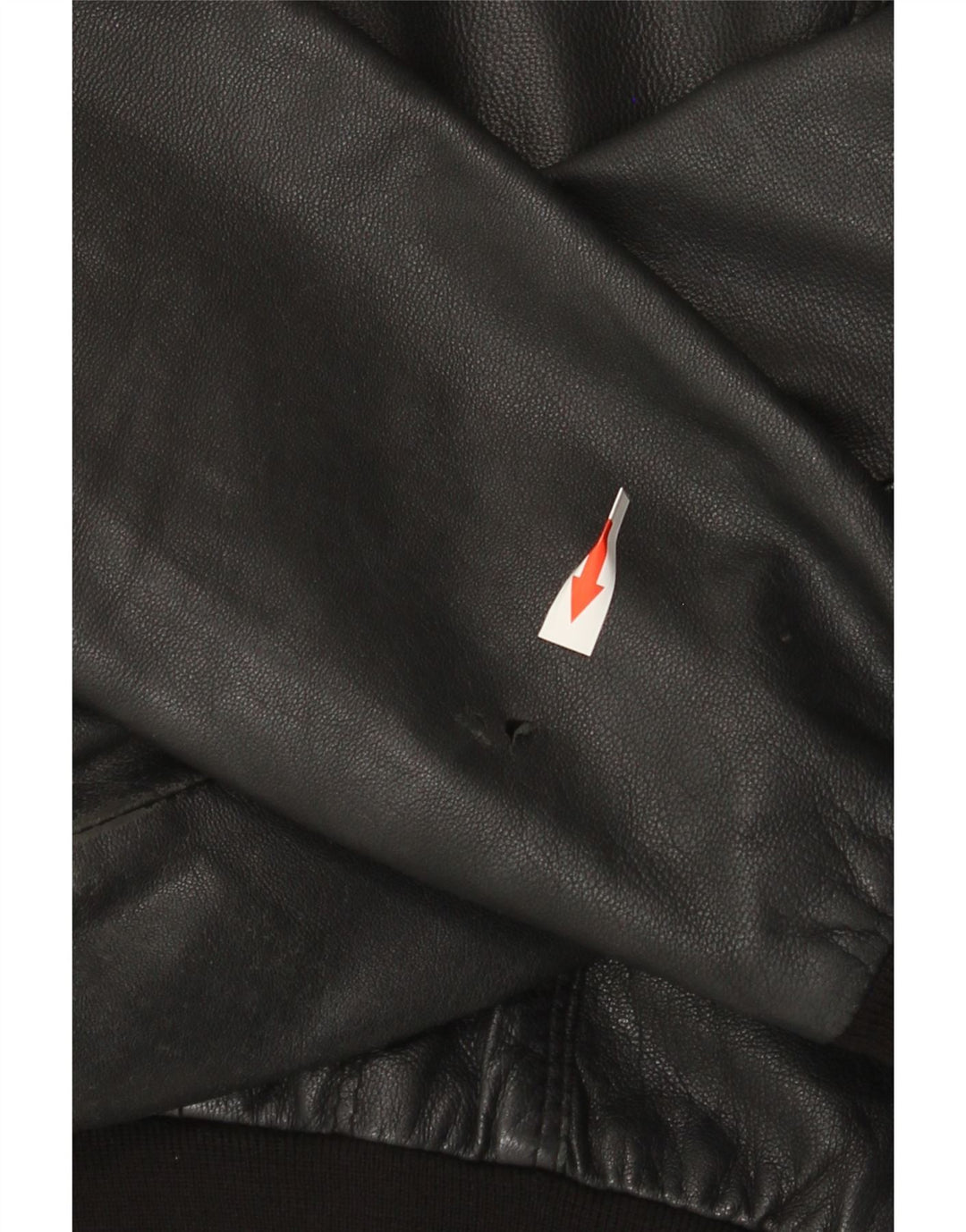 Jaqueta bomber de couro feminina vintage UK 10 pequena preta