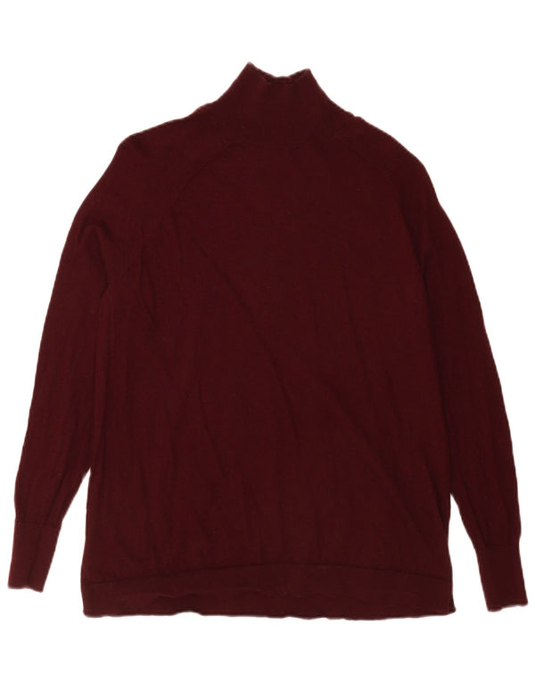Suéter masculino Massimo Dutti com gola tartaruga XS lã cor de vinho