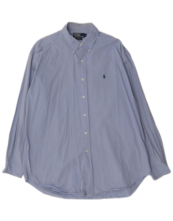 Camisa polo Ralph Lauren masculina Blake Loose Fit grande algodão azul