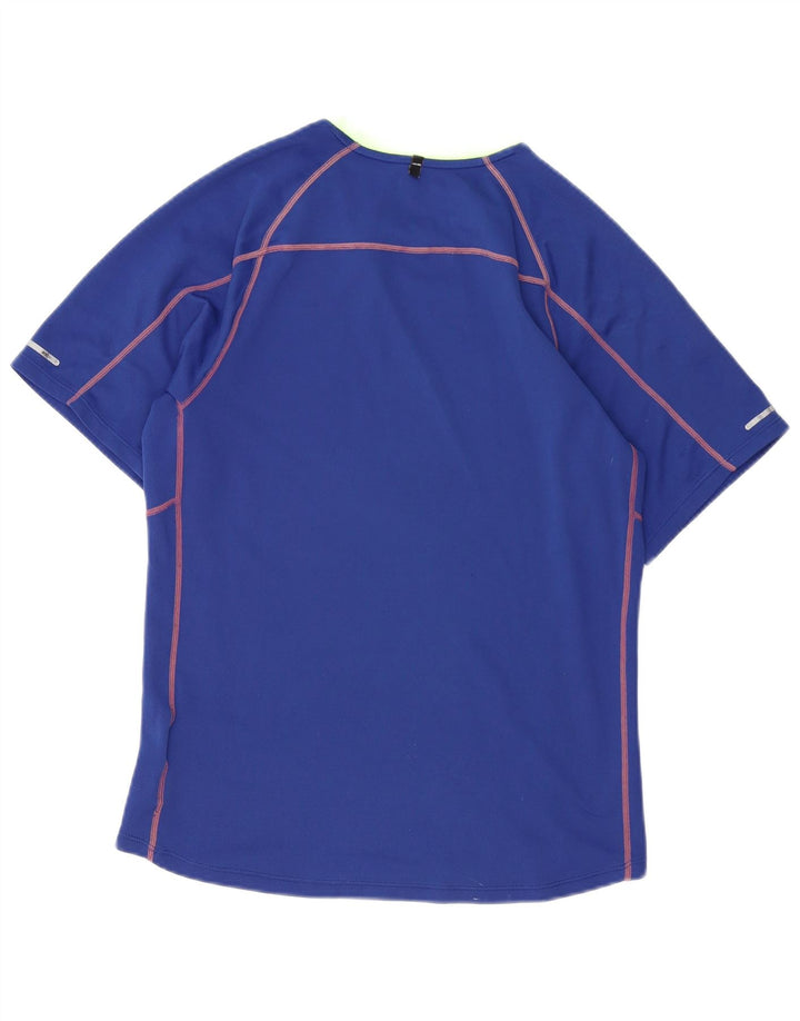 Camiseta masculina NIKE Dri Fit Top pequeno azul poliéster