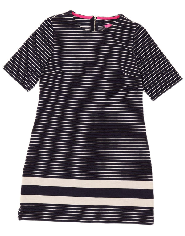 Vestido básico feminino Joules UK 12 médio azul marinho listrado náutico