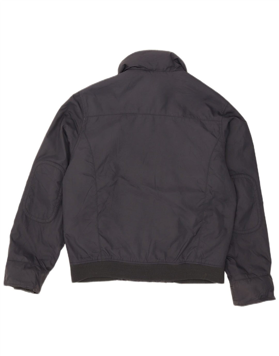 Zara Jaqueta masculina acolchoada com capuz UK 40 grande nylon azul marinho