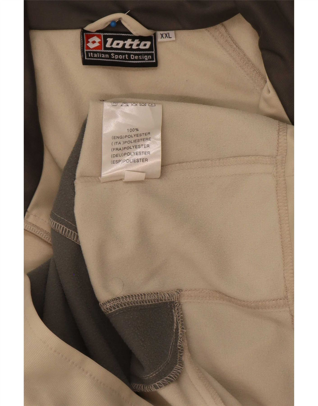 Lotto Mens Treino Top Jaqueta 2XL Poliéster Colourblock Bege