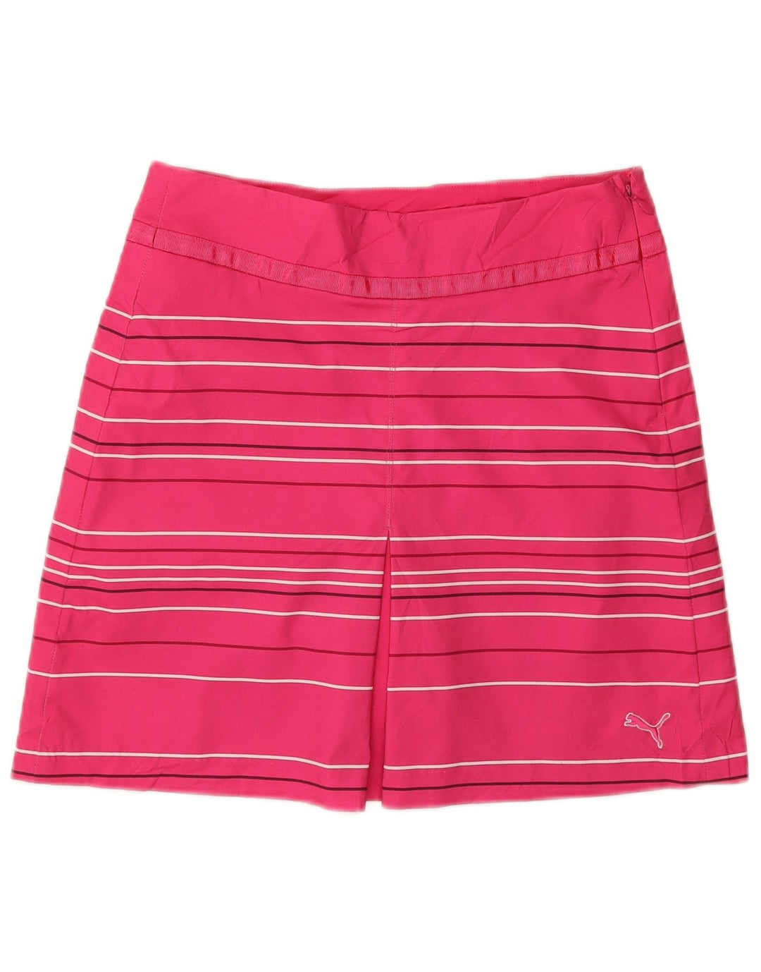 Puma Womens Skort UK 12 Médio Listrado Rosa Poliéster Esportes
