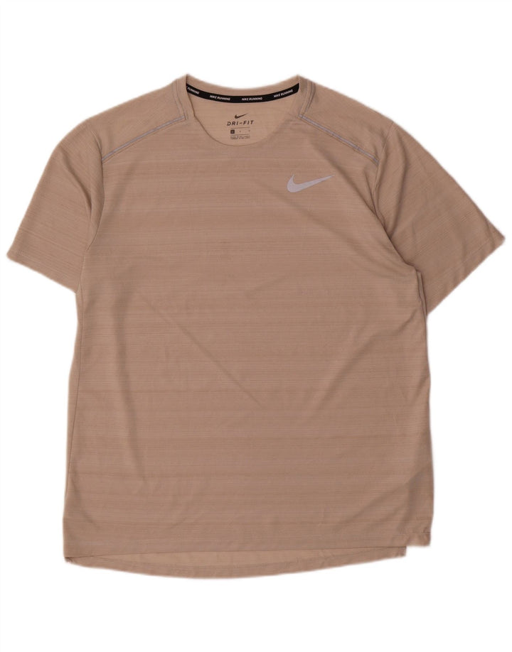 Camiseta masculina Nike Dri Fit grande poliéster listrado rosa