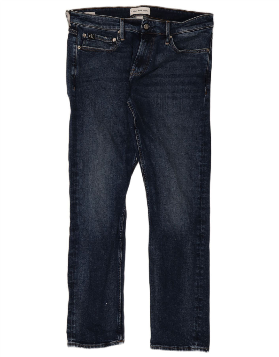 Calvin Klein Masculino Slim Jeans W34 L32 Azul Algodão