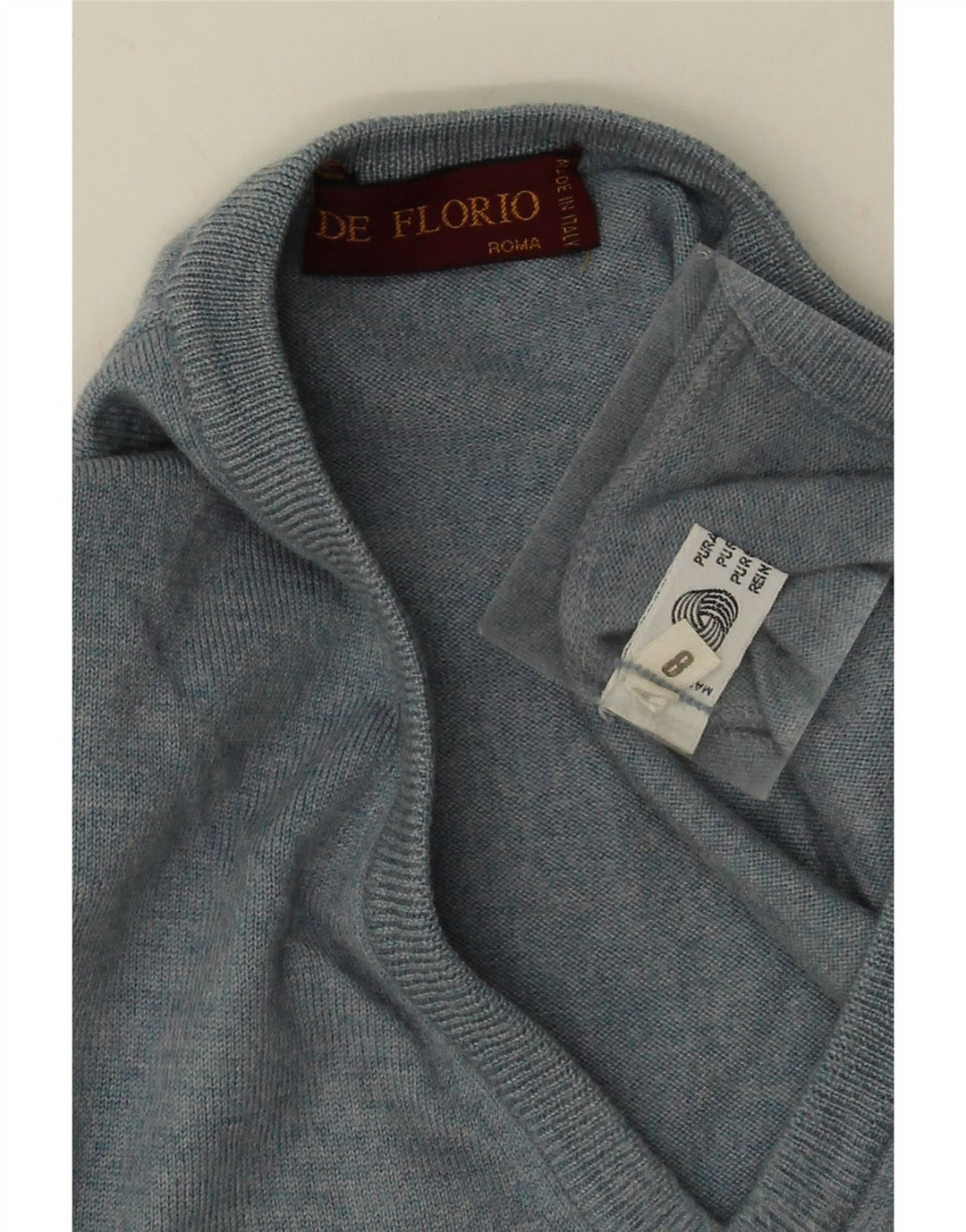 Colete masculino vintage regata grande azul nova lã