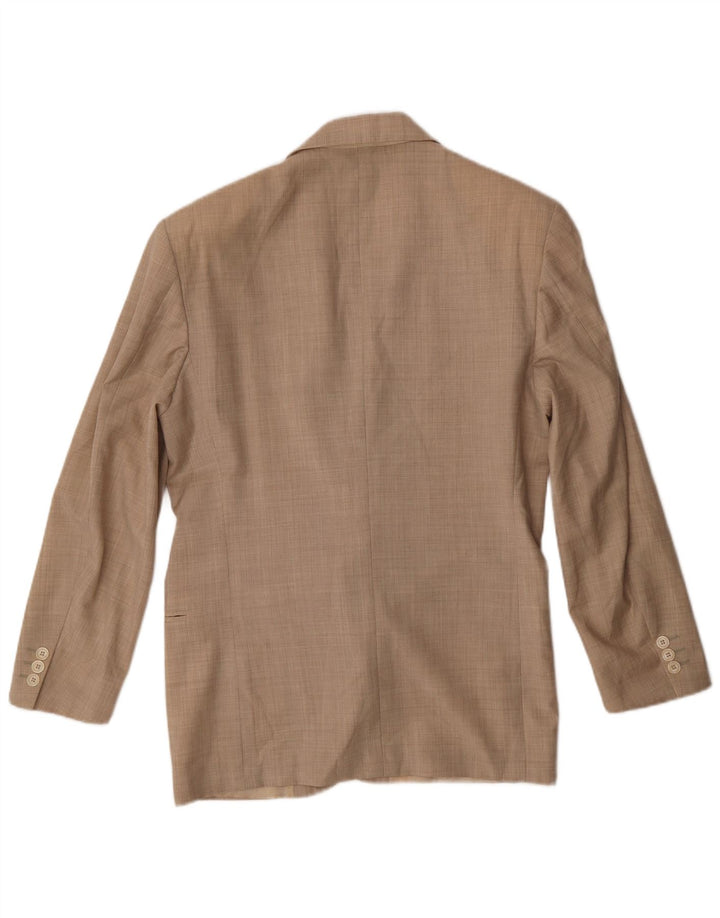 Jaqueta blazer masculina Ravazzolo com 2 botões IT 46 pequena lã virgem bege