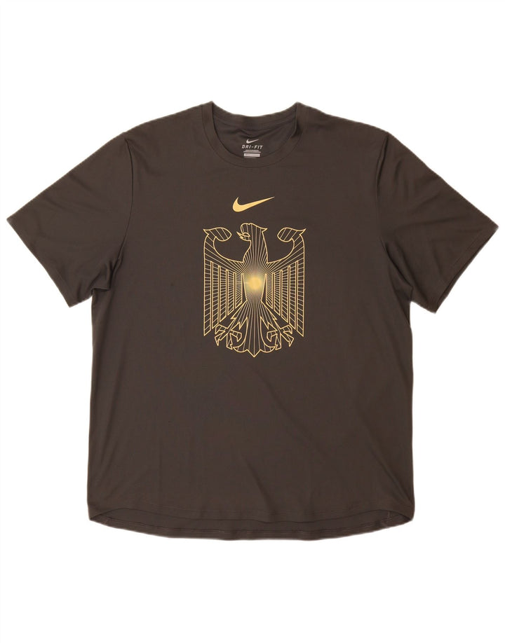 Camiseta Nike Masculina Alemanha Graphic Top Grande Cinza