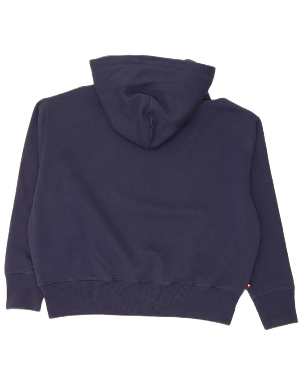 Tommy Hilfiger moletom com capuz gráfico feminino UK 14 médio azul marinho