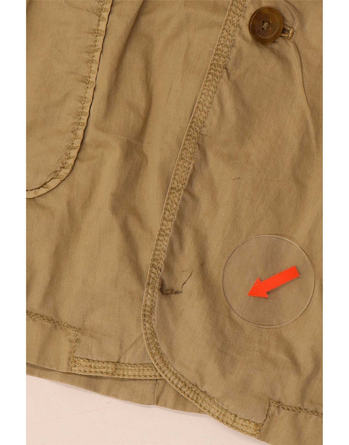 Jaqueta Blazer Masculina Fechada com 2 Botões IT 48 Algodão Bege Médio