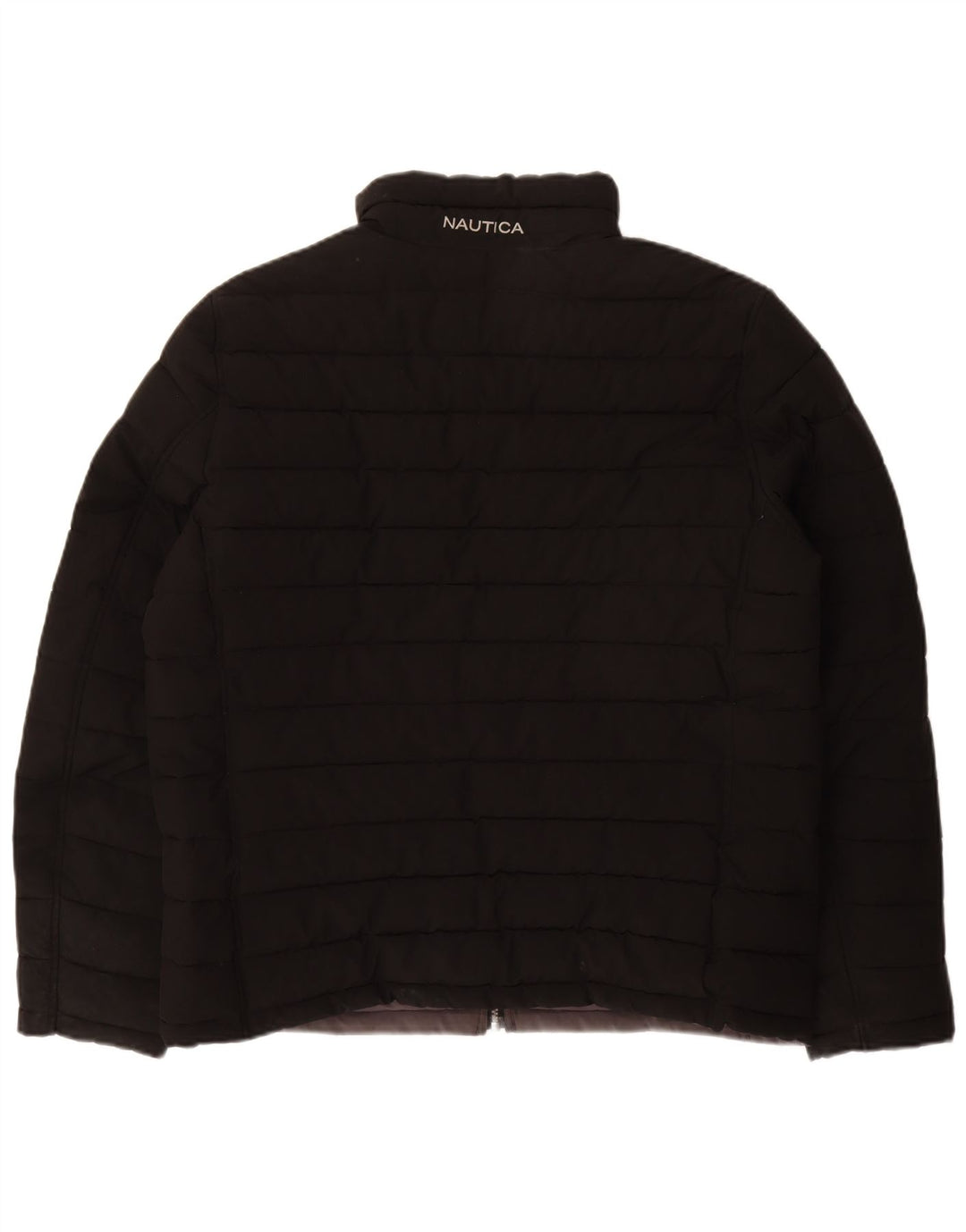 Jaqueta acolchoada reversível masculina NAUTICA UK 40 grande poliéster preto