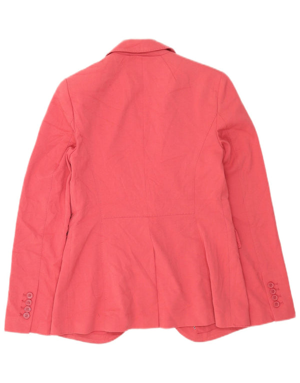 Jaqueta blazer feminina Marks & Spencer com 1 botão Reino Unido 8 poliéster rosa pequeno