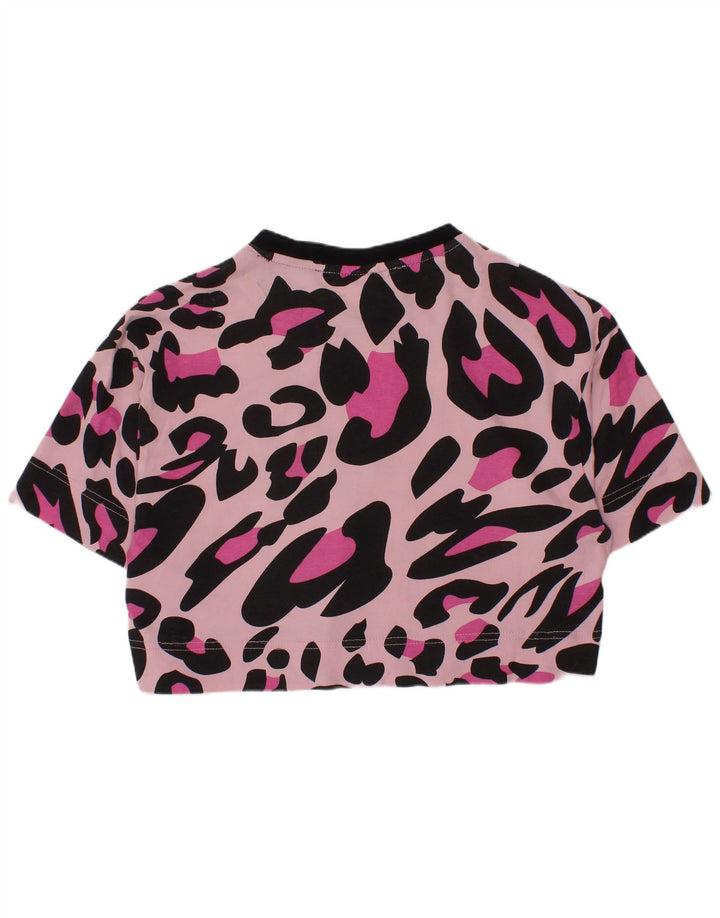 Camiseta feminina FILA Crop Graphic 9-10 anos rosa algodão estampa animal