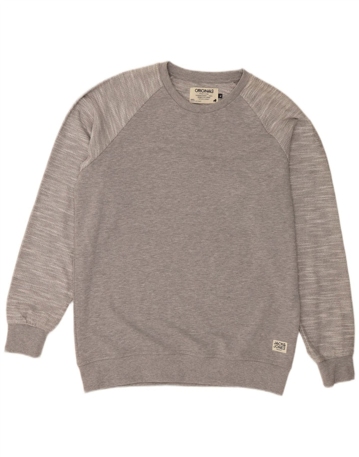 Jack & Jones moletom masculino jumper XL poliéster manchado cinza
